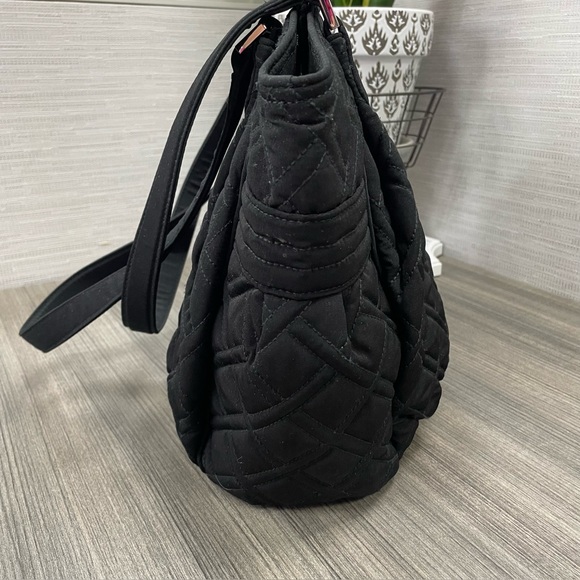 Vera Bradley Black Iconic Glenna Satchel Bag - Picture 5 of 15